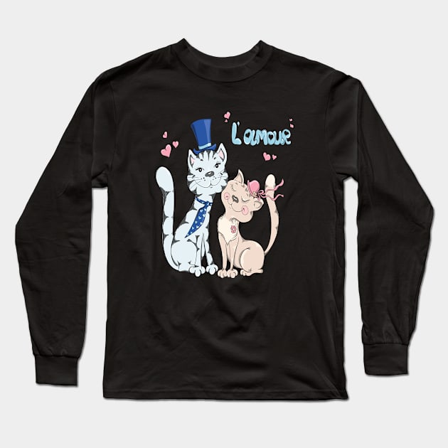 Cat love Mouse Long Sleeve T-Shirt by szrashed